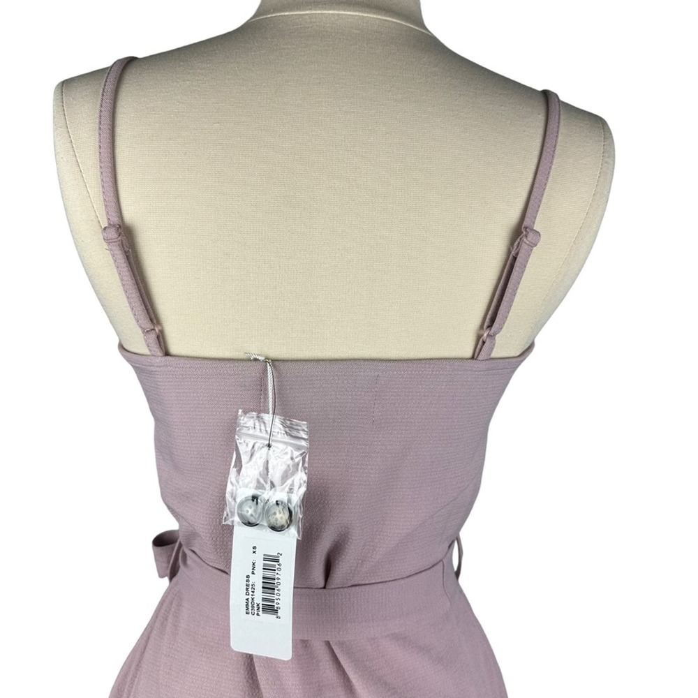 NWT New Anthropologie Pink Prairie Button Down Textured Slip Dress Waist Tie M - Picture 7 of 13